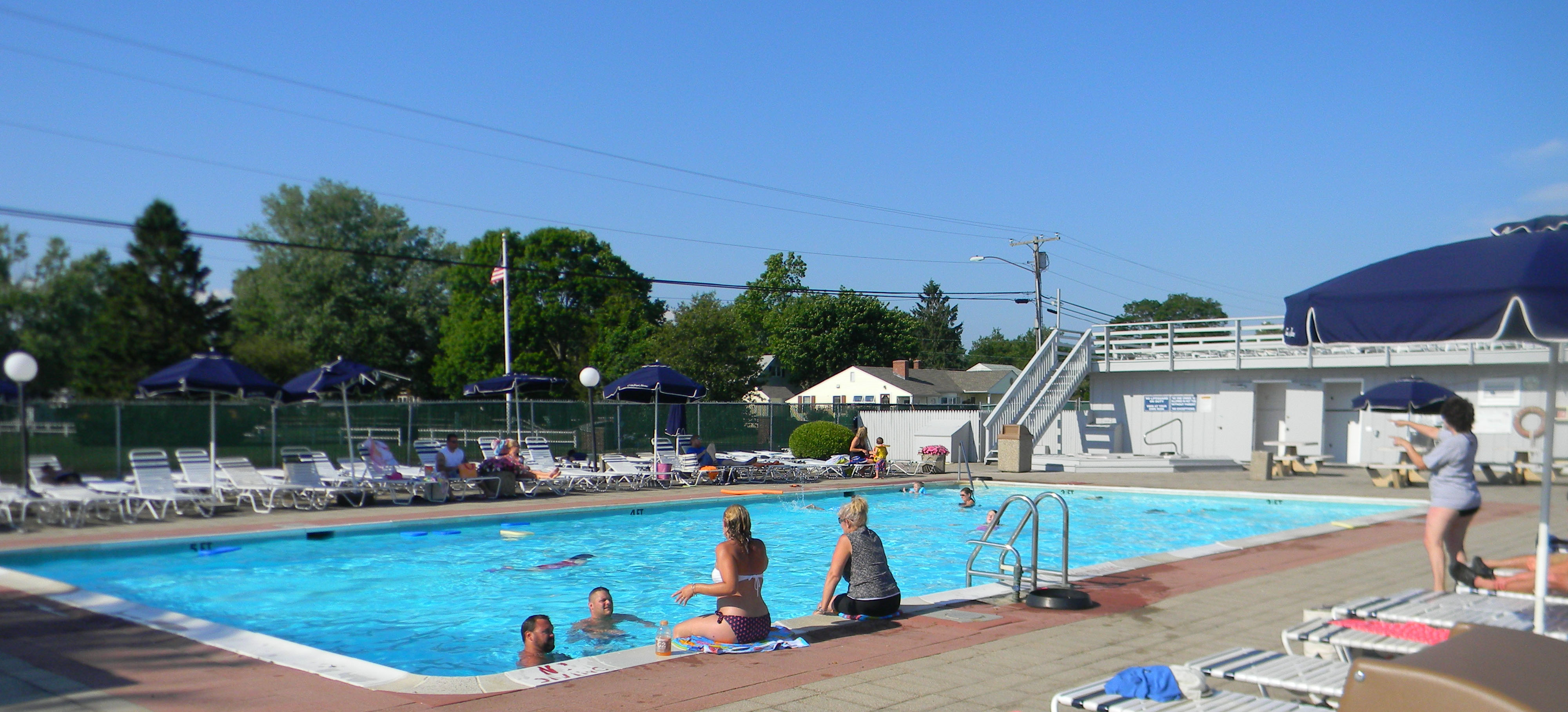 Cedar Island Marina in-ground heated swimming pool